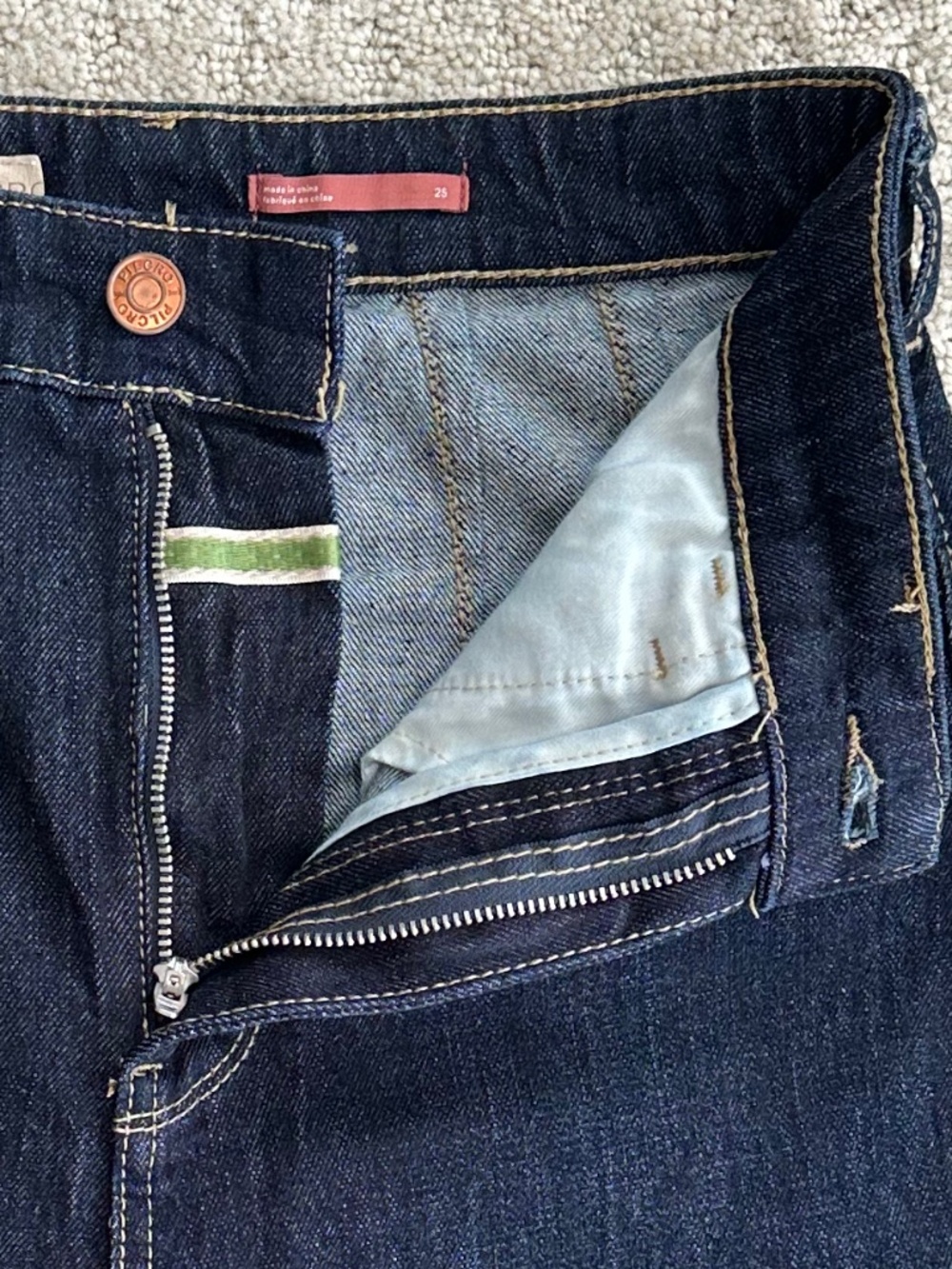 Pilcro The Column High-Rise Straight Jeans Dark Wash 25 Modern Classic Denim - Picture 8 of 16